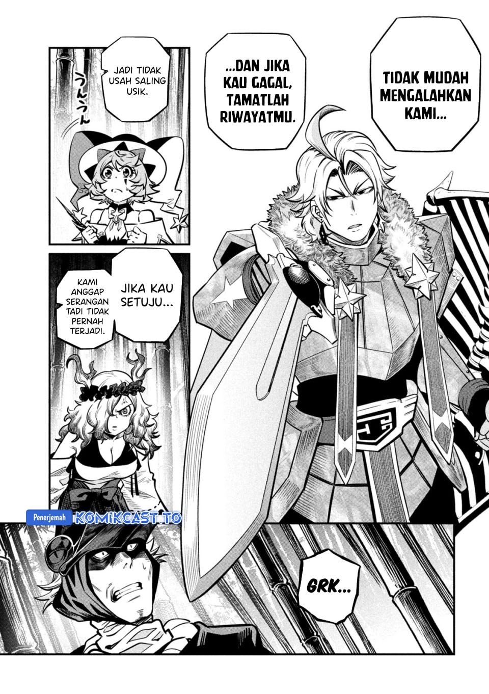 Halaman 12 dari Tsuihou Sareta Tenshou Juu Kishi wa Game Chishiki de Musou Suru Chapter 156