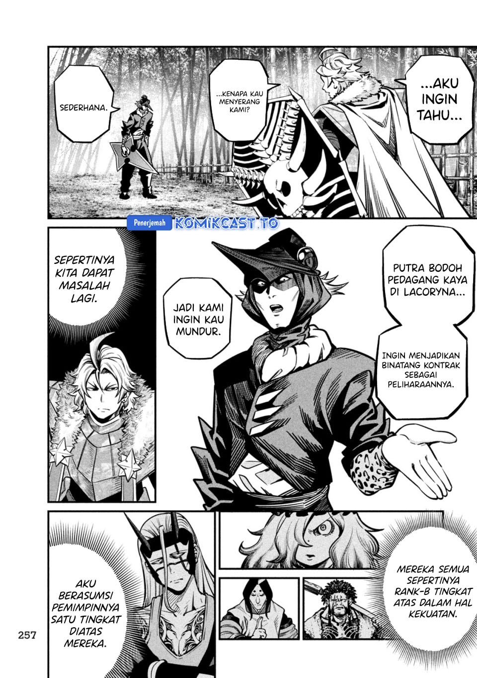 Halaman 6 dari Tsuihou Sareta Tenshou Juu Kishi wa Game Chishiki de Musou Suru Chapter 156
