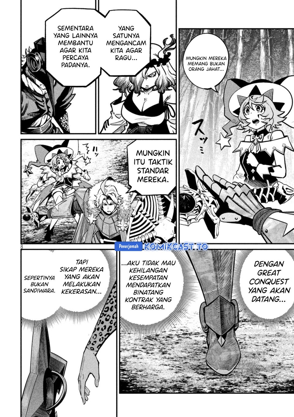 Halaman 9 dari Tsuihou Sareta Tenshou Juu Kishi wa Game Chishiki de Musou Suru Chapter 156