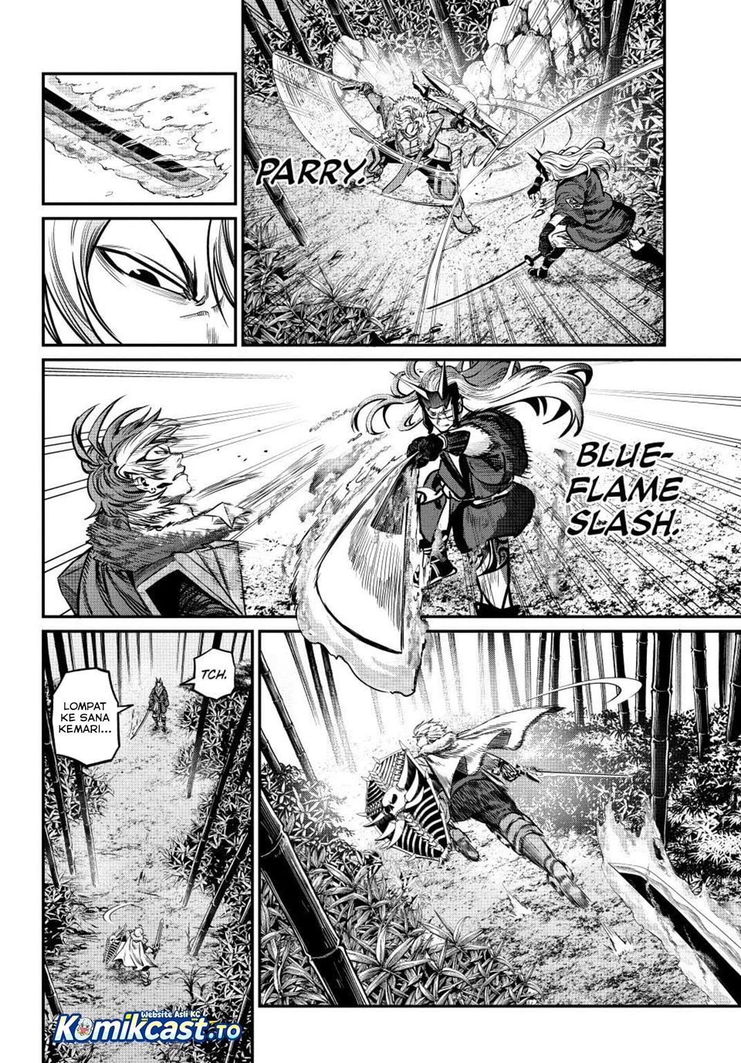 Halaman 3 dari Tsuihou Sareta Tenshou Juu Kishi wa Game Chishiki de Musou Suru Chapter 158