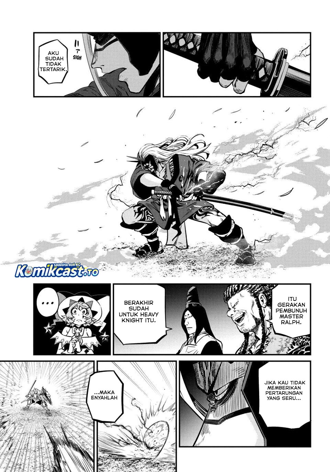 Halaman 4 dari Tsuihou Sareta Tenshou Juu Kishi wa Game Chishiki de Musou Suru Chapter 158