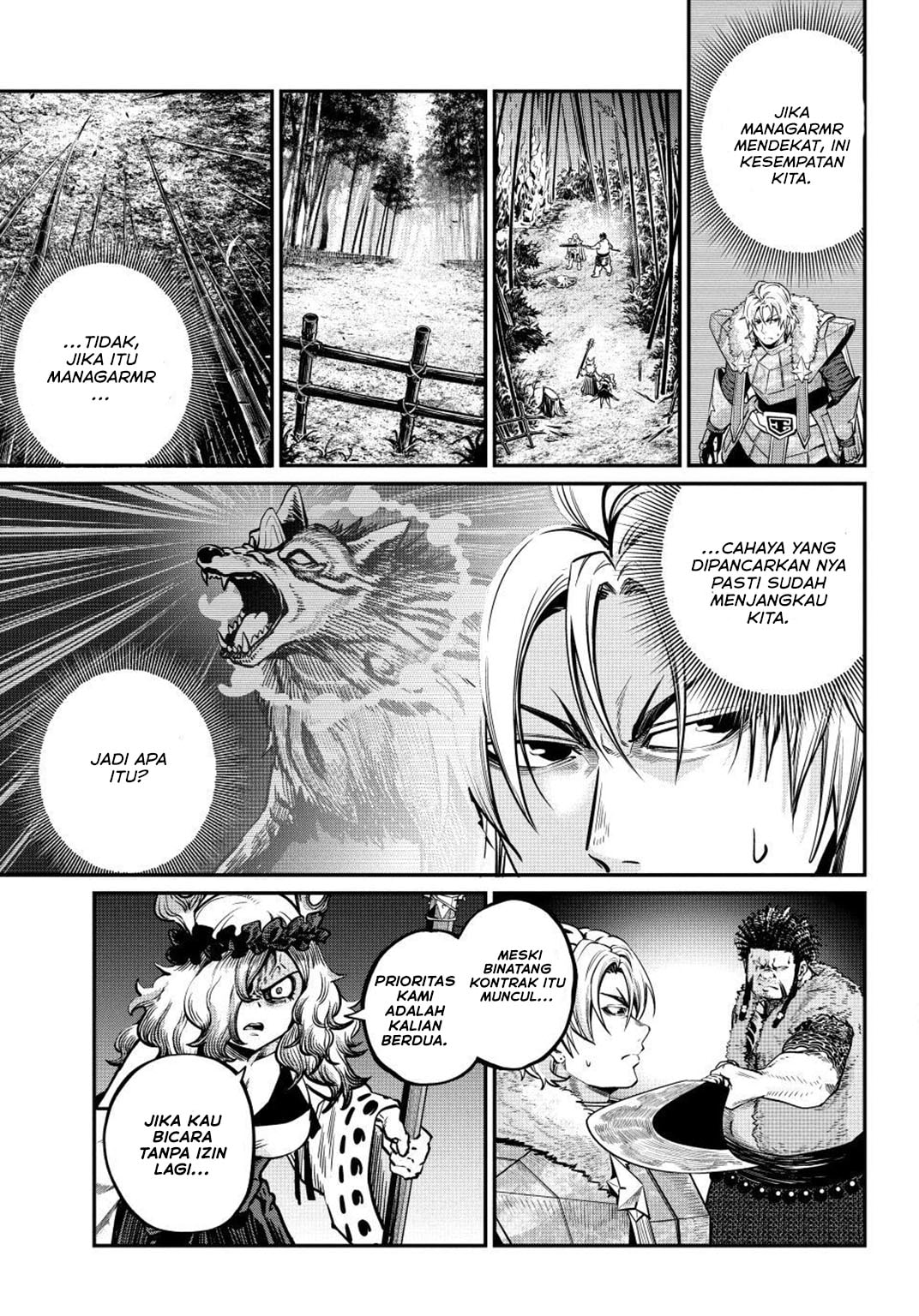 Halaman 12 dari Tsuihou Sareta Tenshou Juu Kishi wa Game Chishiki de Musou Suru Chapter 159