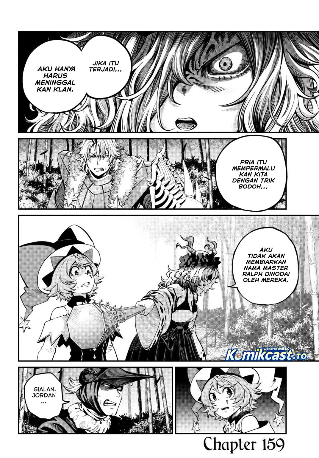 Halaman 3 dari Tsuihou Sareta Tenshou Juu Kishi wa Game Chishiki de Musou Suru Chapter 159