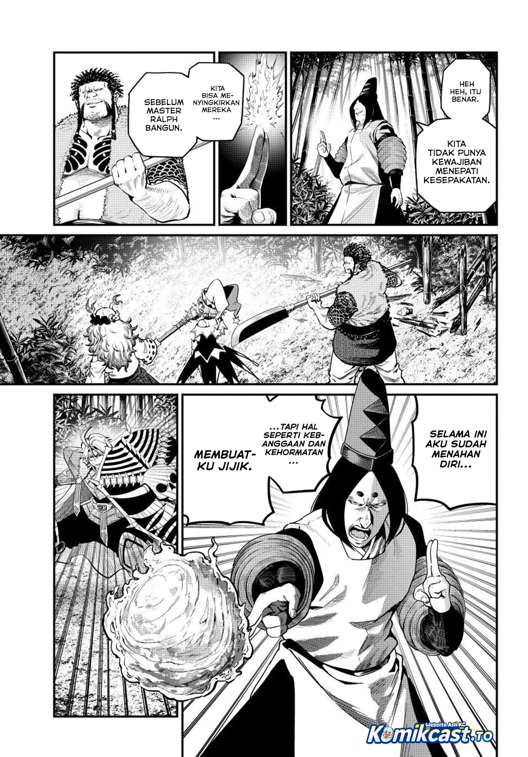 Halaman 4 dari Tsuihou Sareta Tenshou Juu Kishi wa Game Chishiki de Musou Suru Chapter 159