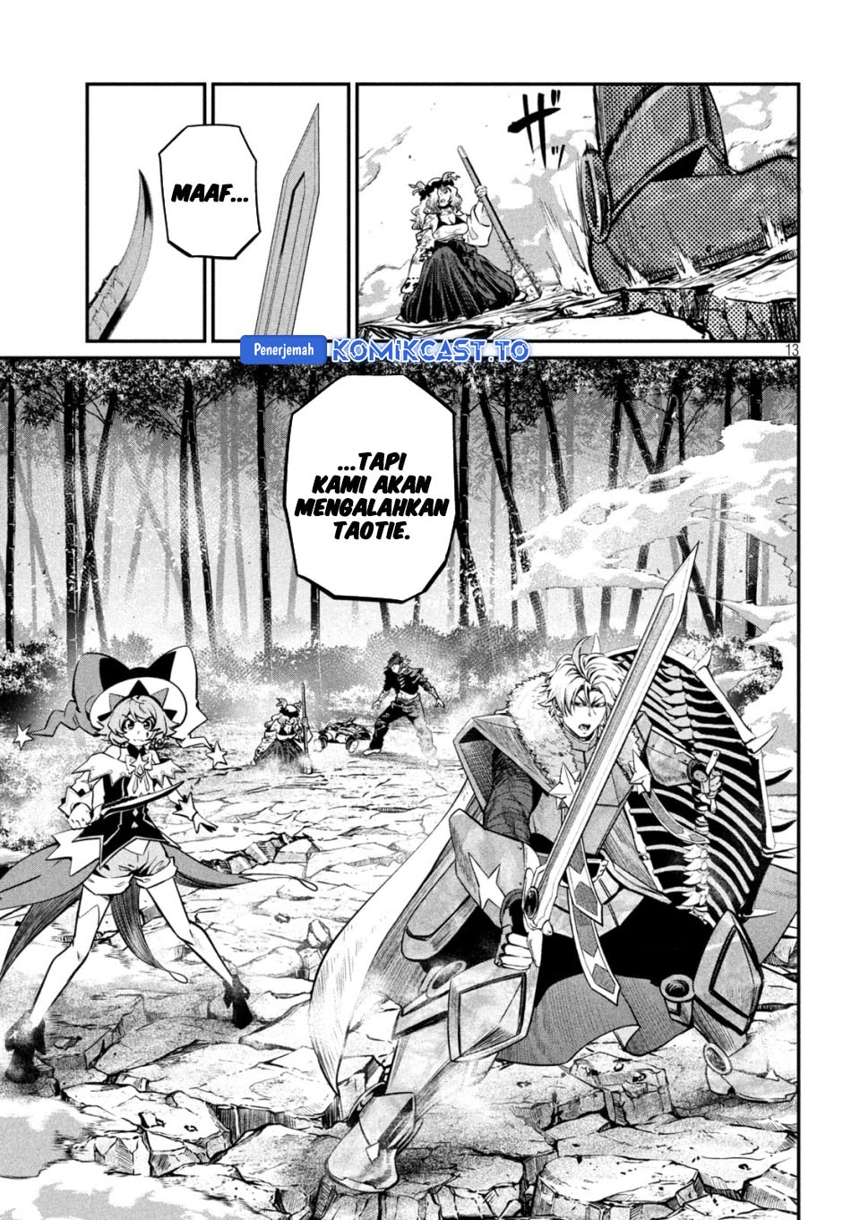 Halaman 13 dari Tsuihou Sareta Tenshou Juu Kishi wa Game Chishiki de Musou Suru Chapter 160