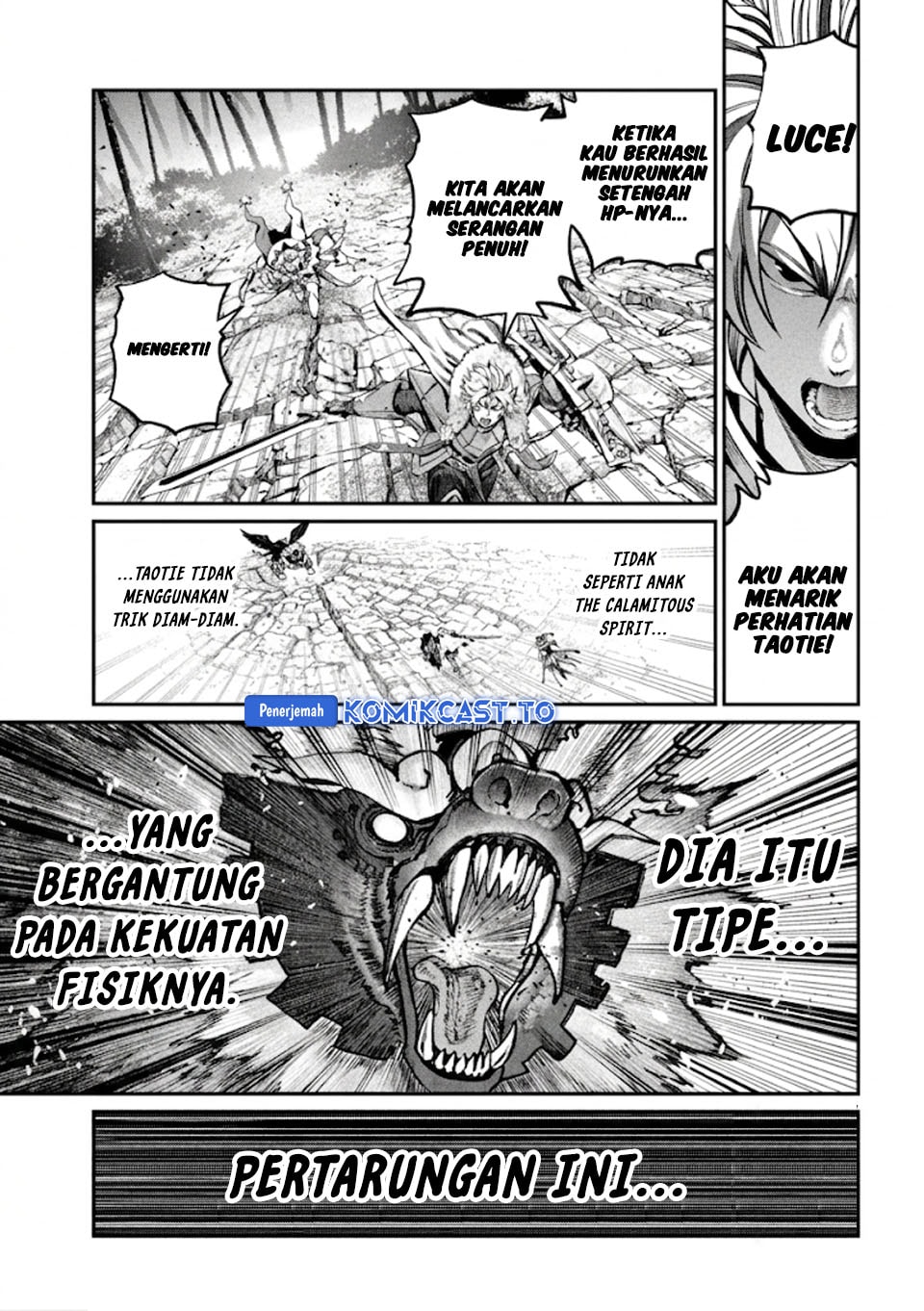 Halaman 15 dari Tsuihou Sareta Tenshou Juu Kishi wa Game Chishiki de Musou Suru Chapter 160