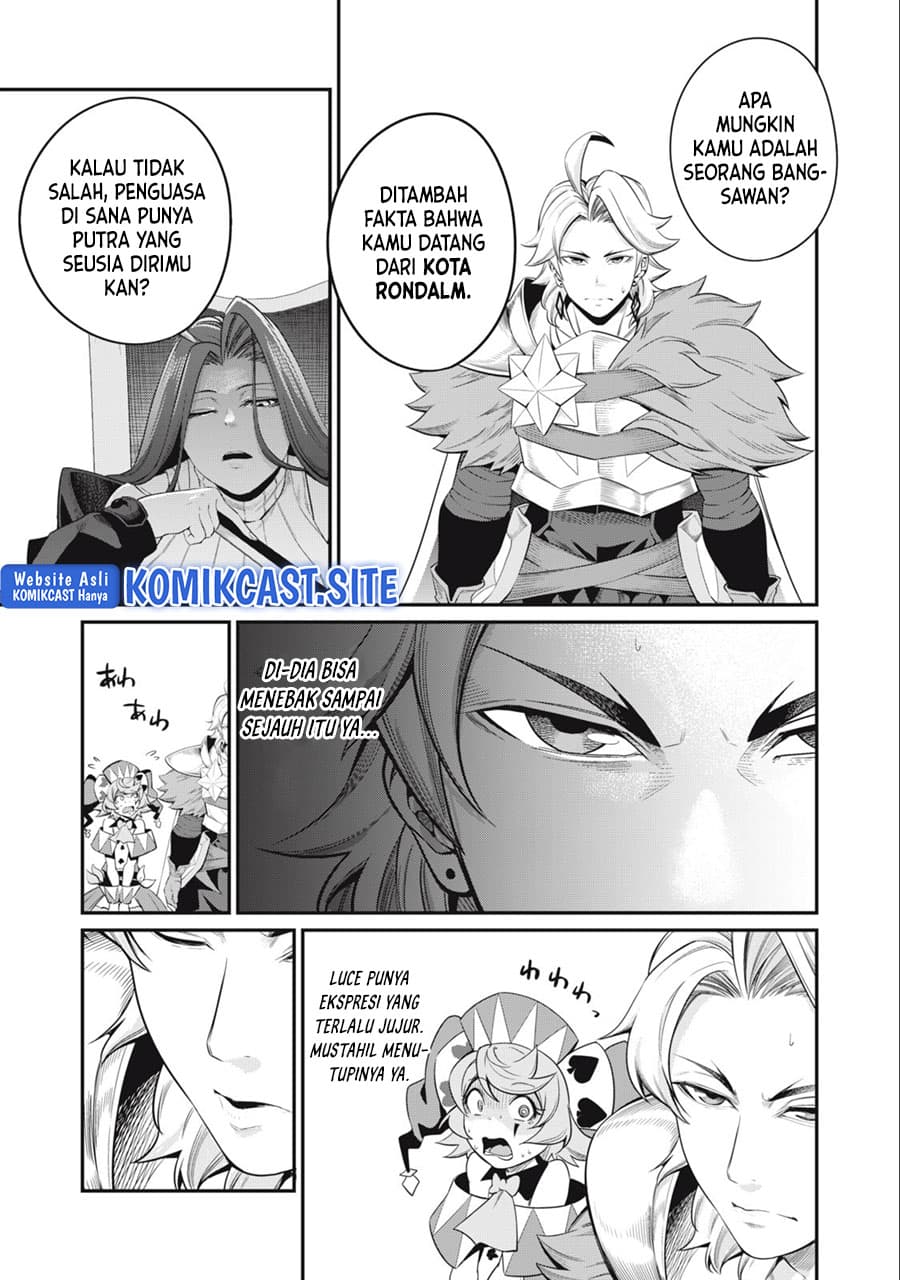 Halaman 10 dari Tsuihou Sareta Tenshou Juu Kishi wa Game Chishiki de Musou Suru Chapter 43