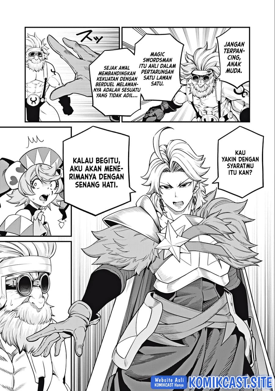 Halaman 10 dari Tsuihou Sareta Tenshou Juu Kishi wa Game Chishiki de Musou Suru Chapter 46