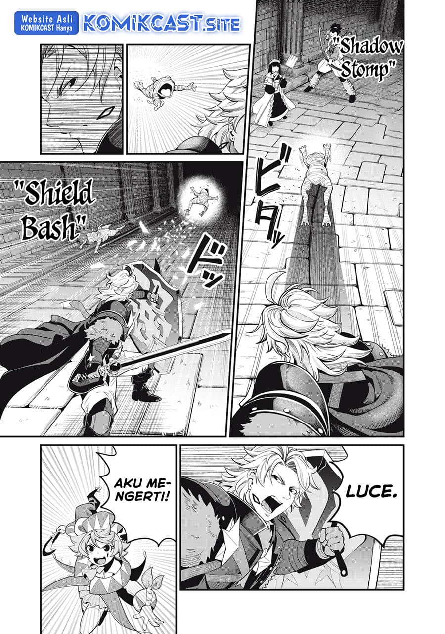 Halaman 8 dari Tsuihou Sareta Tenshou Juu Kishi wa Game Chishiki de Musou Suru Chapter 51
