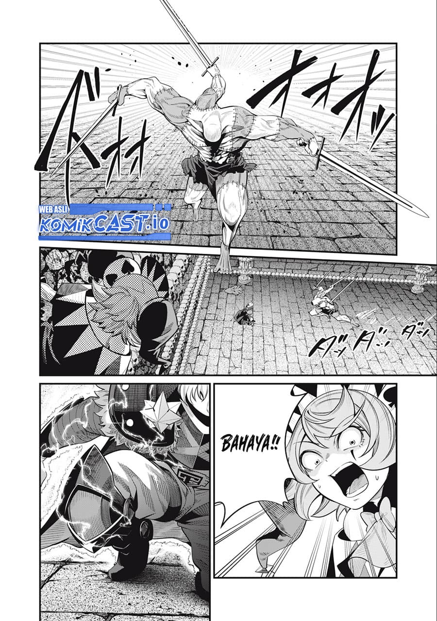 Halaman 4 dari Tsuihou Sareta Tenshou Juu Kishi wa Game Chishiki de Musou Suru Chapter 56