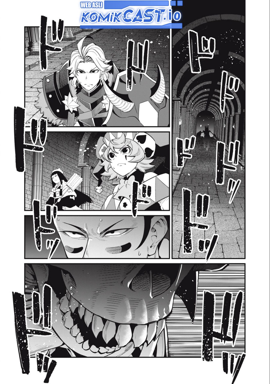 Halaman 9 dari Tsuihou Sareta Tenshou Juu Kishi wa Game Chishiki de Musou Suru Chapter 60