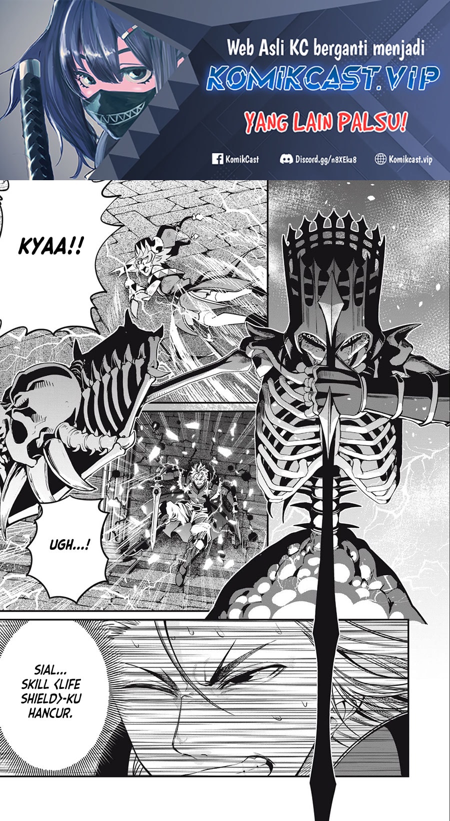 Halaman 2 dari Tsuihou Sareta Tenshou Juu Kishi wa Game Chishiki de Musou Suru Chapter 63