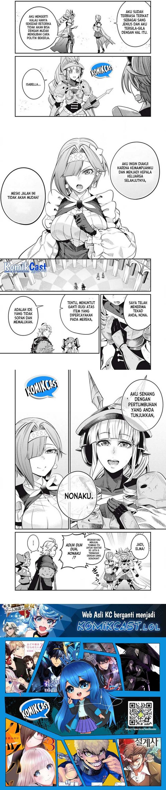 Halaman 3 dari Tsuihou Sareta Tenshou Juu Kishi wa Game Chishiki de Musou Suru Chapter 80