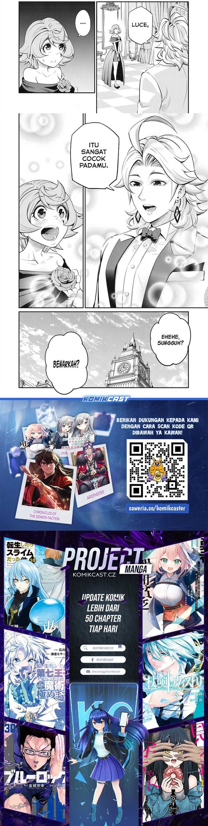 Halaman 3 dari Tsuihou Sareta Tenshou Juu Kishi wa Game Chishiki de Musou Suru Chapter 82