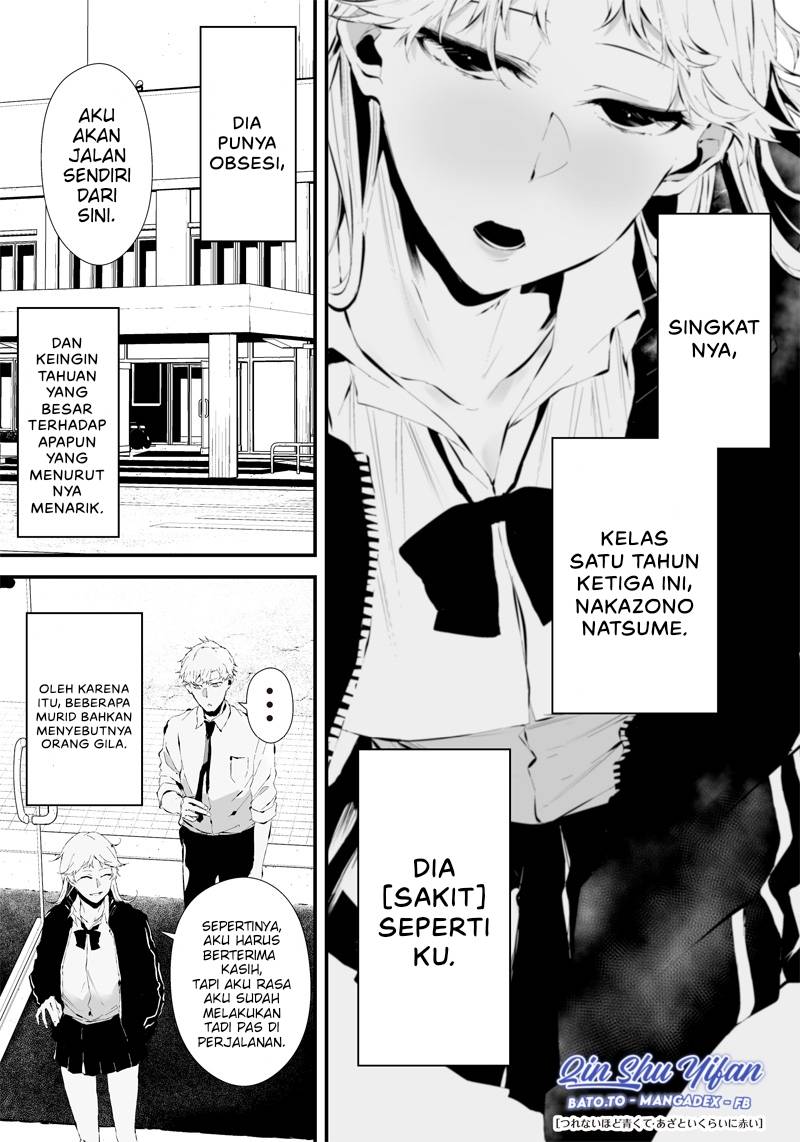 Halaman 2 dari Tsurenai Hodo Aokute Azatoi Kurai ni Akai Chapter 11