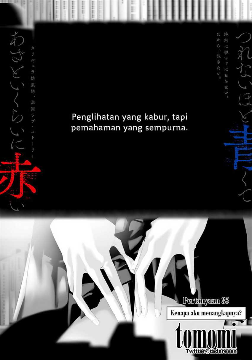 Halaman 4 dari Tsurenai Hodo Aokute Azatoi Kurai ni Akai Chapter 35