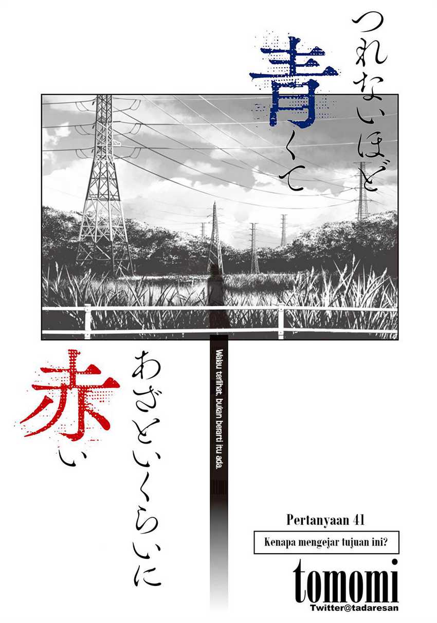 Halaman 3 dari Tsurenai Hodo Aokute Azatoi Kurai ni Akai Chapter 41
