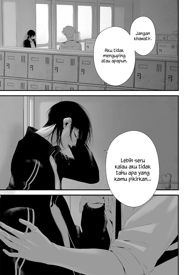 Halaman 9 dari Tsurenai Hodo Aokute Azatoi Kurai ni Akai Chapter 49