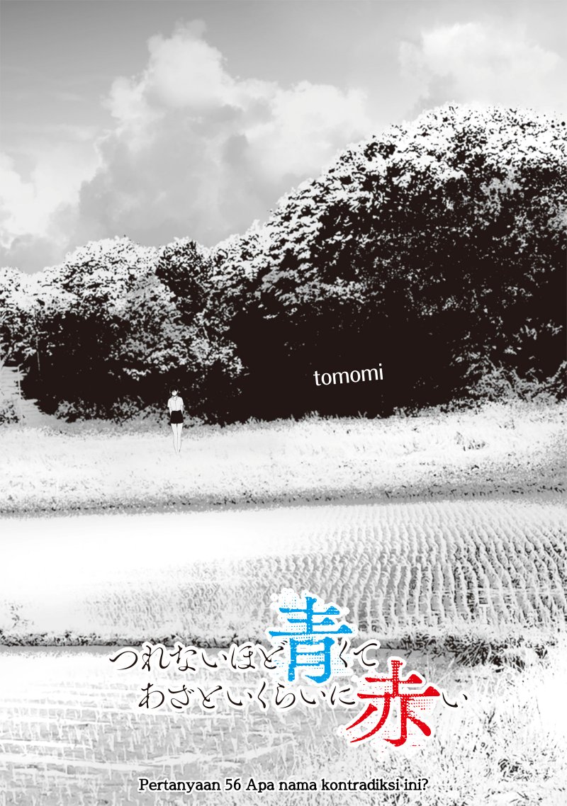 Halaman 2 dari Tsurenai Hodo Aokute Azatoi Kurai ni Akai Chapter 56