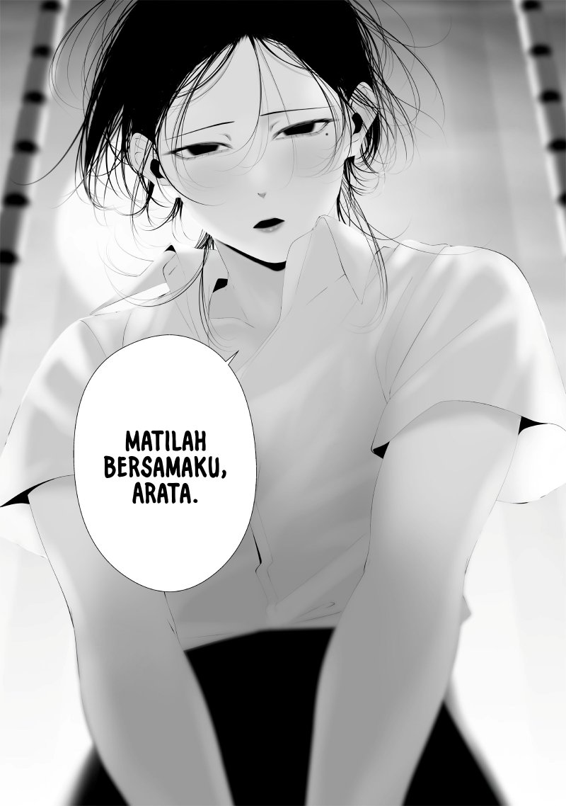 Halaman 12 dari Tsurenai Hodo Aokute Azatoi Kurai ni Akai Chapter 59