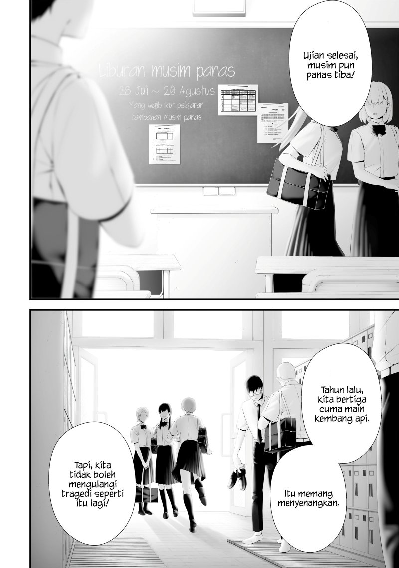 Halaman 2 dari Tsurenai Hodo Aokute Azatoi Kurai ni Akai Chapter 59