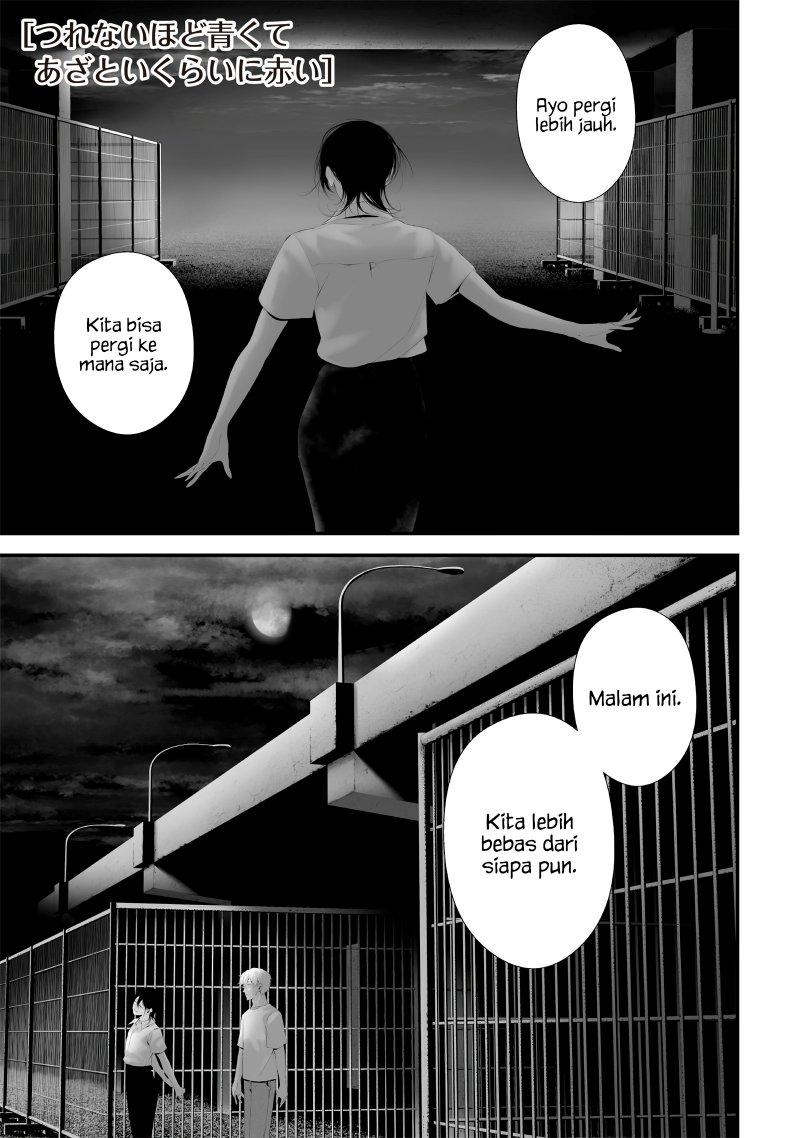 Halaman 1 dari Tsurenai Hodo Aokute Azatoi Kurai ni Akai Chapter 61