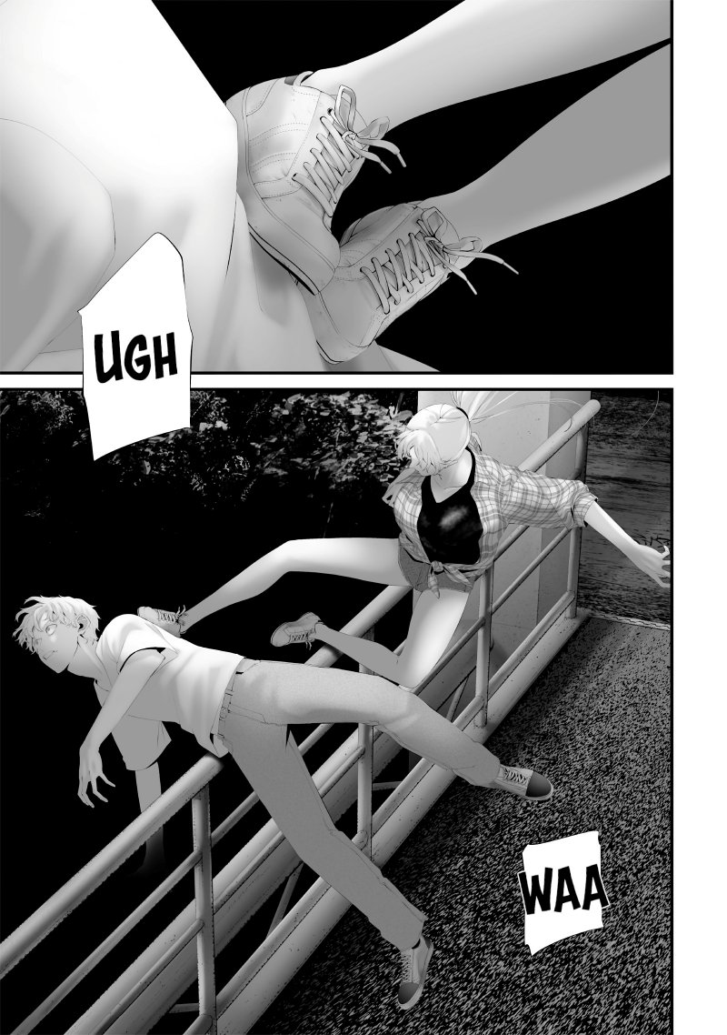 Halaman 11 dari Tsurenai Hodo Aokute Azatoi Kurai ni Akai Chapter 62