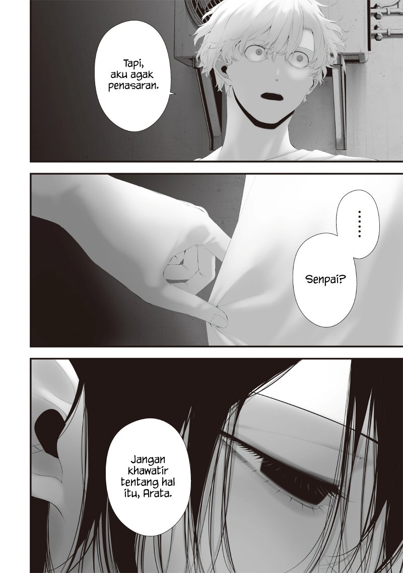 Halaman 2 dari Tsurenai Hodo Aokute Azatoi Kurai ni Akai Chapter 62