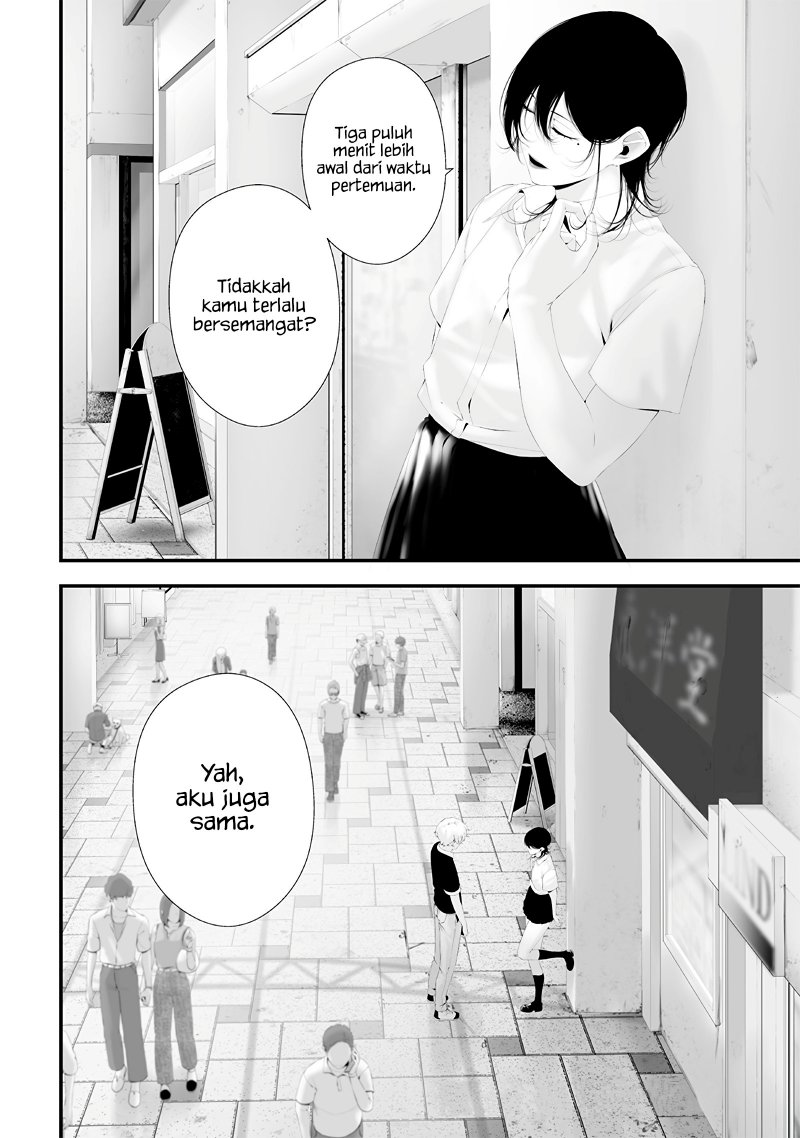Halaman 2 dari Tsurenai Hodo Aokute Azatoi Kurai ni Akai Chapter 67