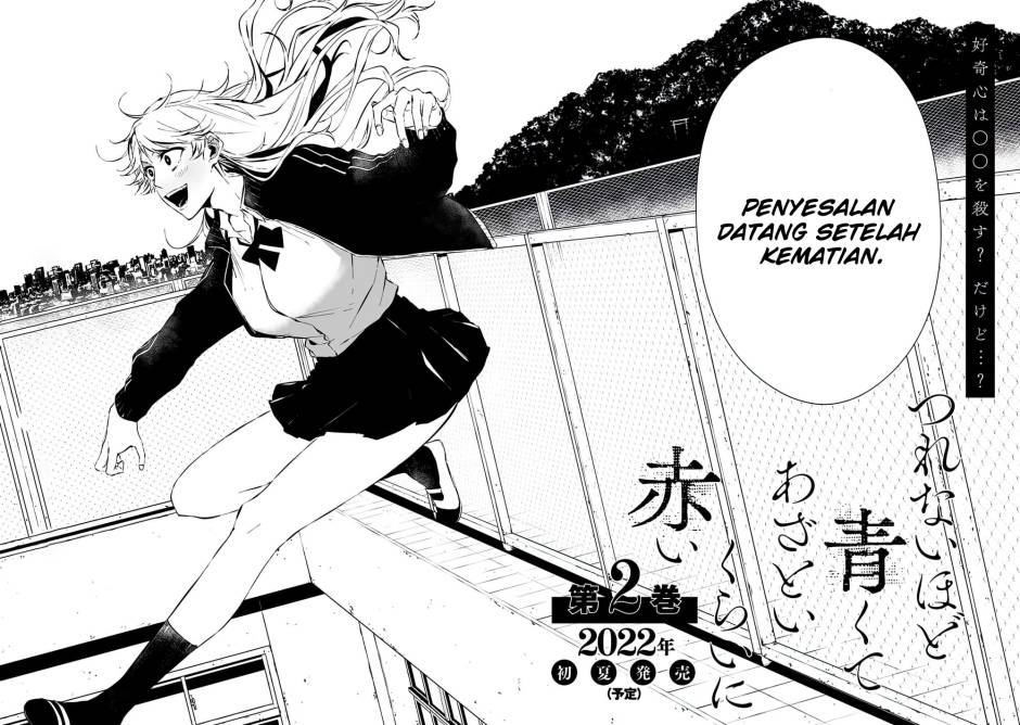 Halaman 21 dari Tsurenai Hodo Aokute Azatoi Kurai ni Akai Chapter 8