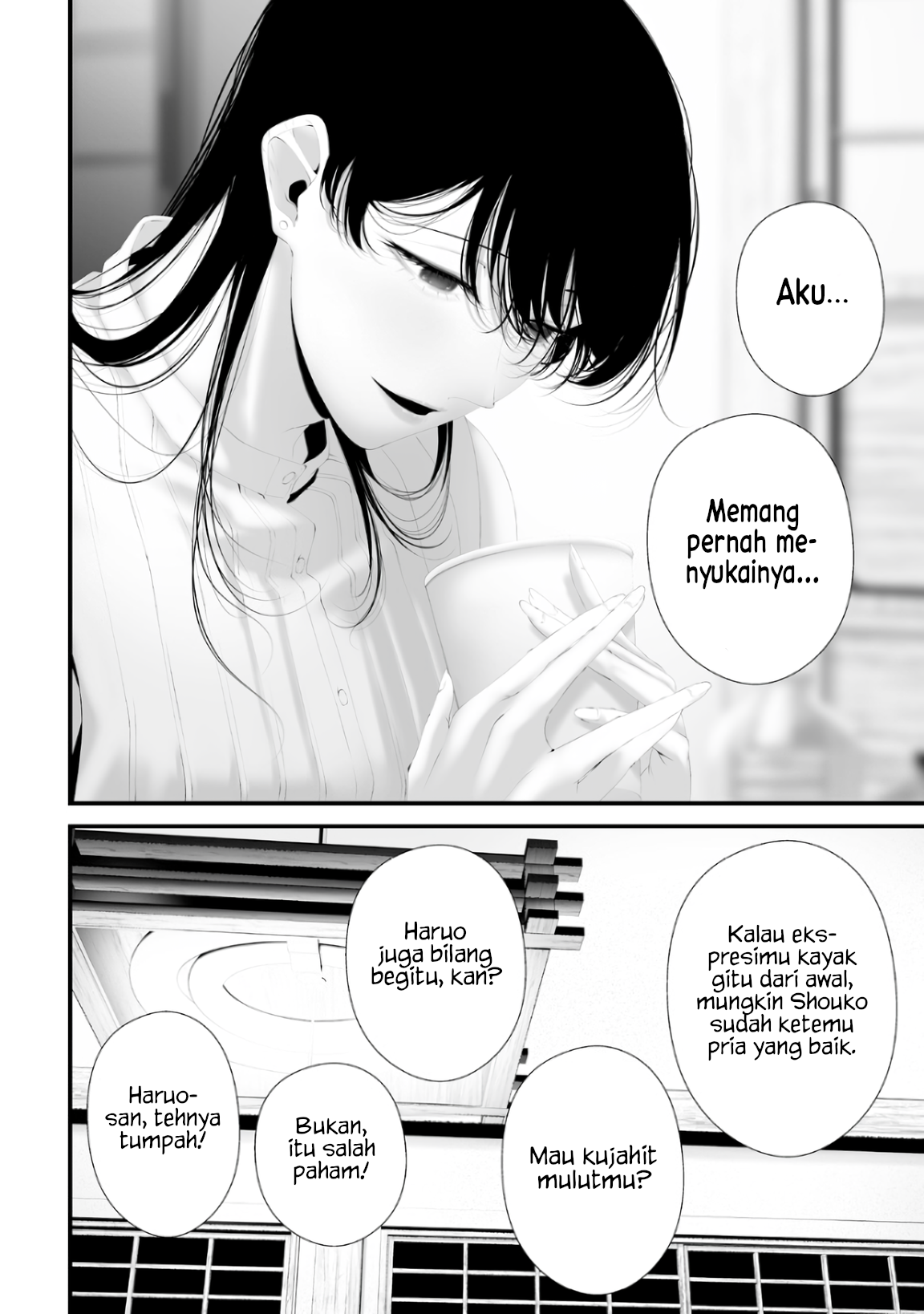 Halaman 12 dari Tsurenai Hodo Aokute Azatoi Kurai ni Akai Chapter 80