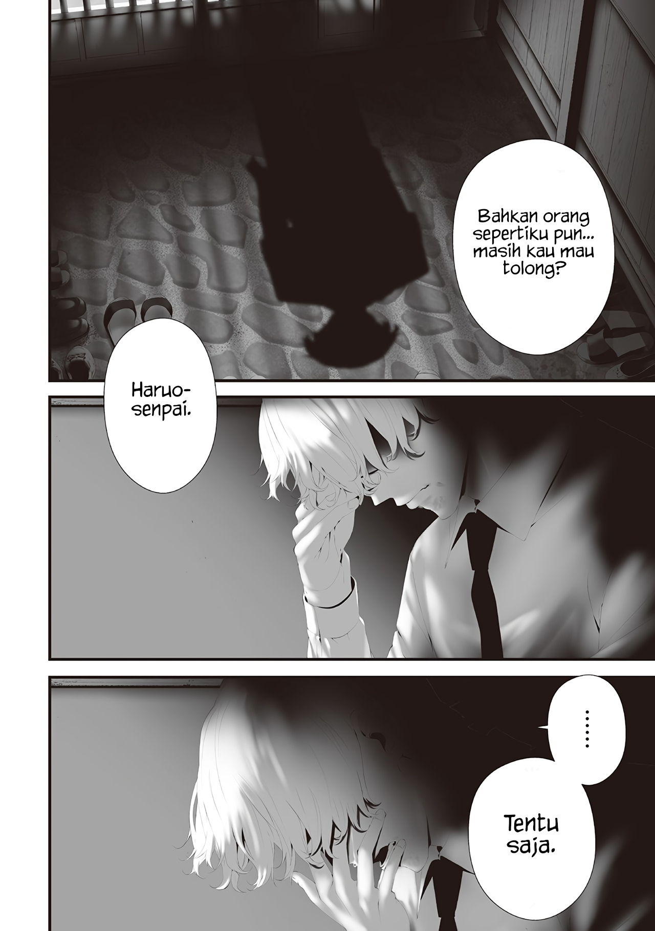 Halaman 10 dari Tsurenai Hodo Aokute Azatoi Kurai ni Akai Chapter 82