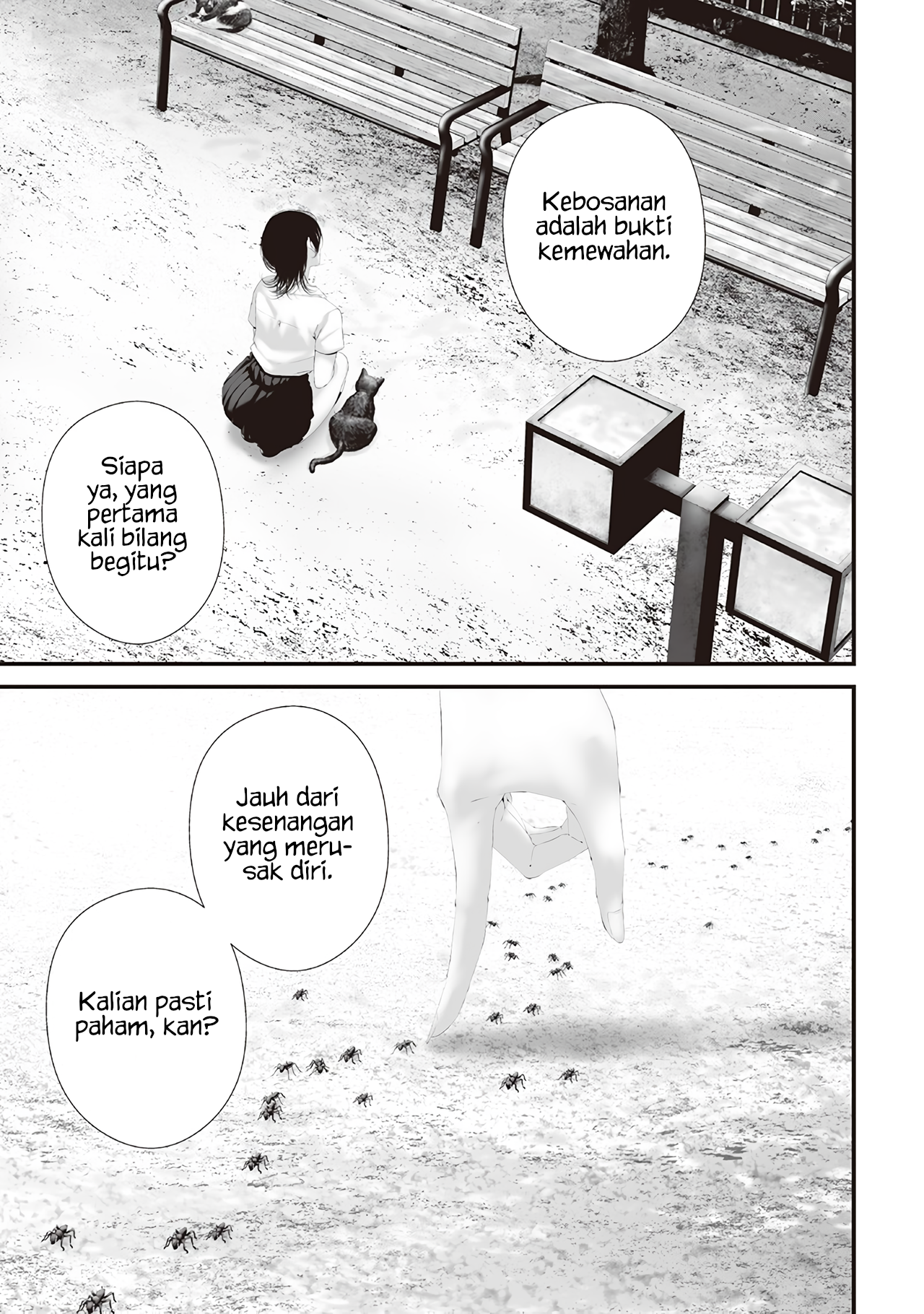 Halaman 3 dari Tsurenai Hodo Aokute Azatoi Kurai ni Akai Chapter 82