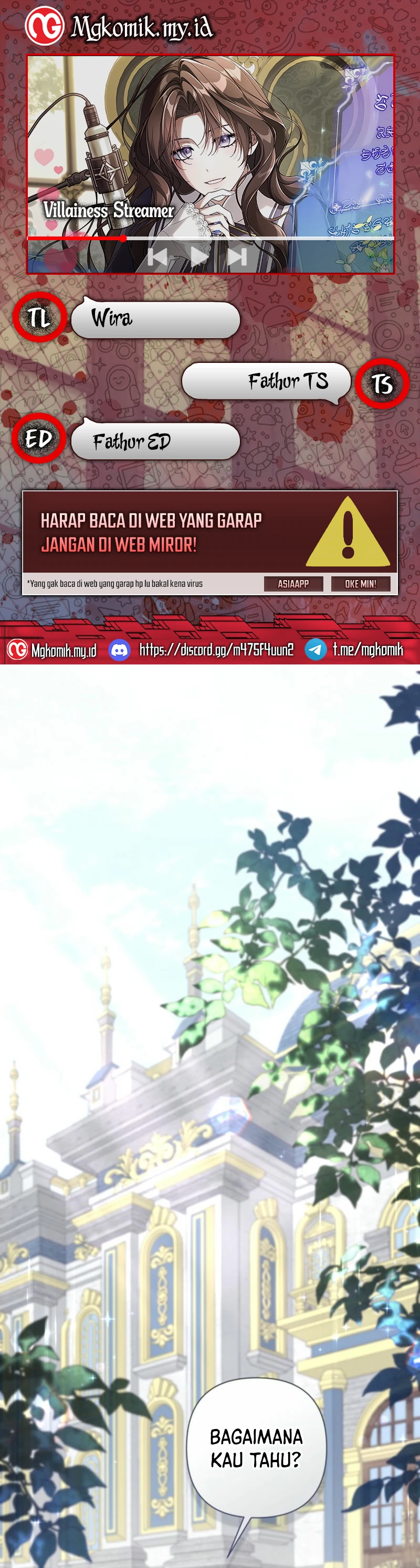 Halaman 1 dari Villainess Streamer Chapter 12