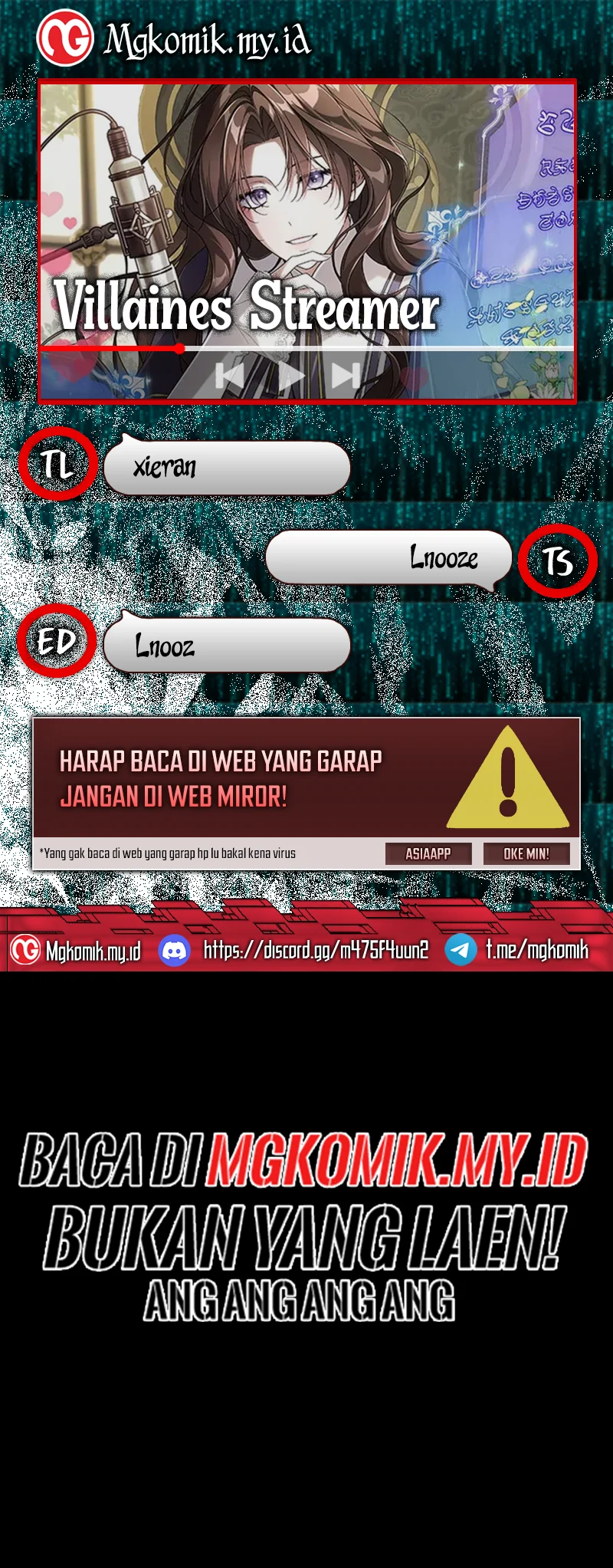 Halaman 1 dari Villainess Streamer Chapter 35