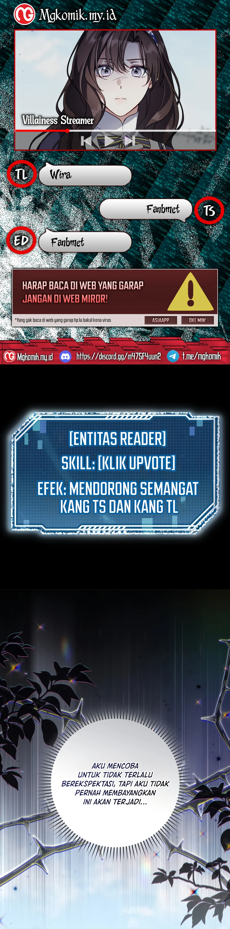 Halaman 1 dari Villainess Streamer Chapter 37