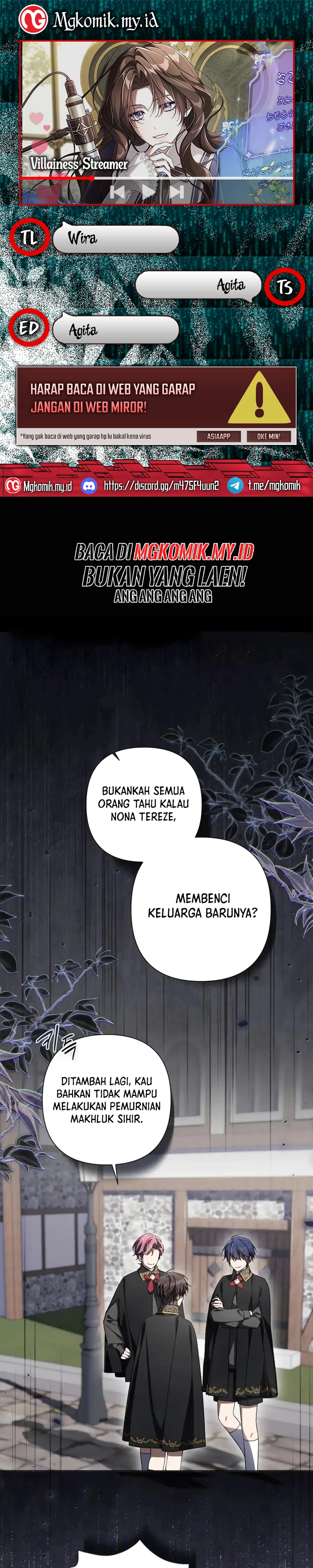 Halaman 1 dari Villainess Streamer Chapter 38