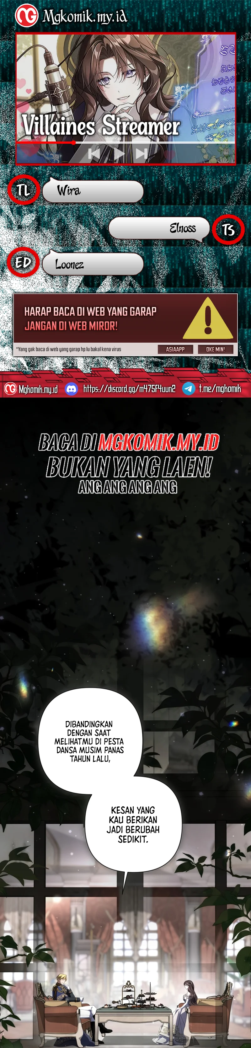 Halaman 1 dari Villainess Streamer Chapter 39