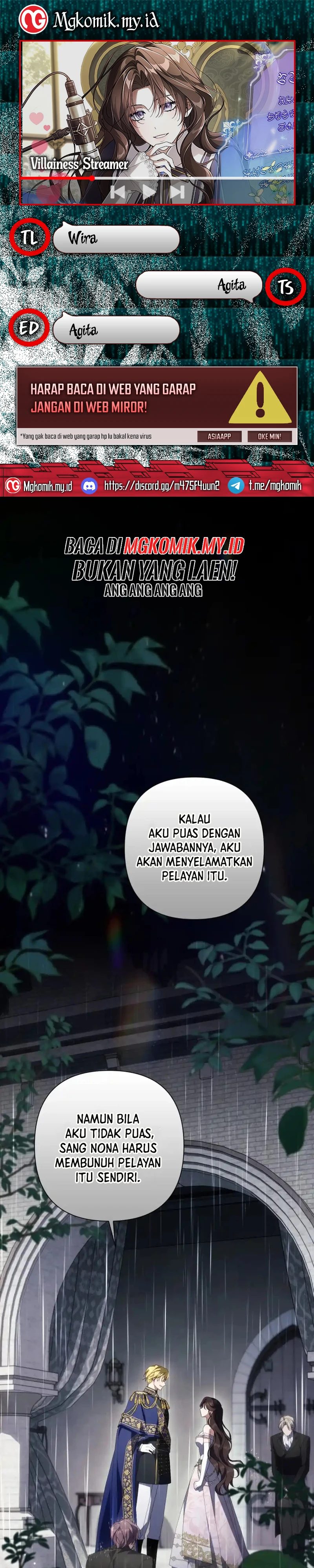 Halaman 1 dari Villainess Streamer Chapter 40