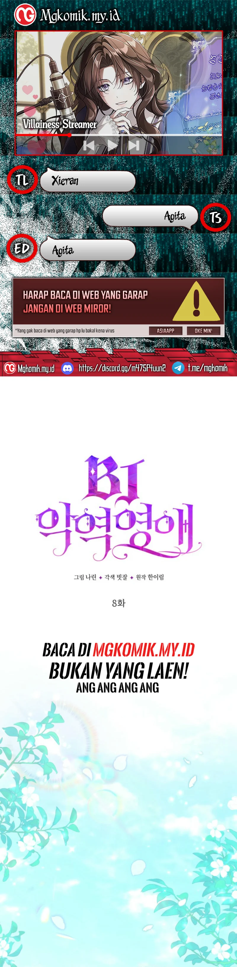 Halaman 1 dari Villainess Streamer Chapter 8