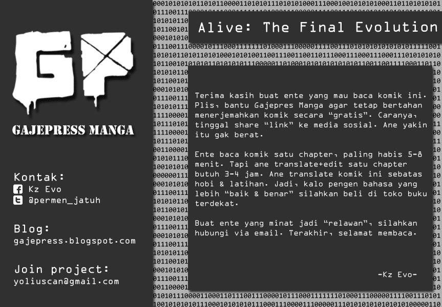 Halaman 1 dari Alive: Saishuu Shinkateki Shounen Chapter 22