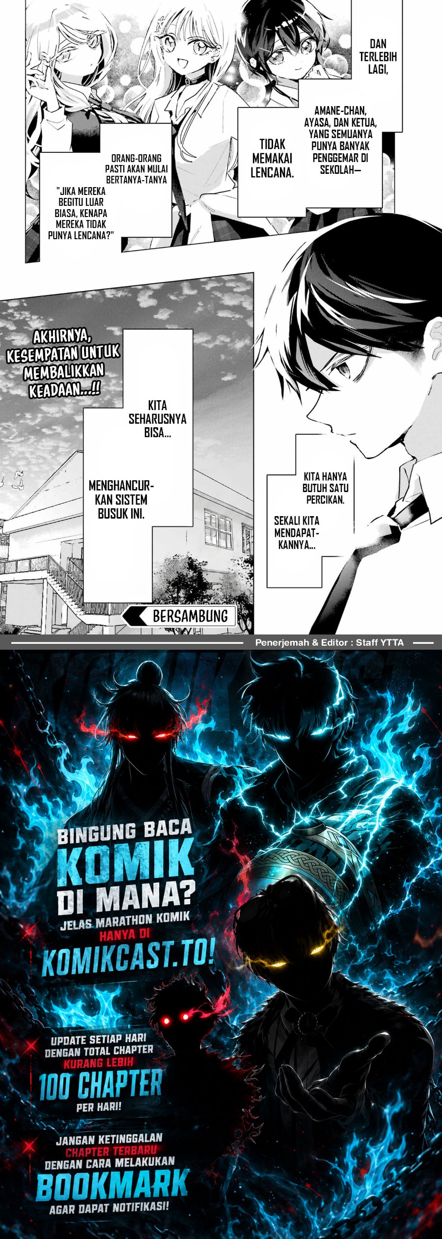 Halaman 30 dari Anta to Osananajimitte dake demo Iyananoni! ~Zekkou kara Hajimaru S-kyuu Bishoujo to no Gakuen Nariagari Seikatsu~ Chapter 15
