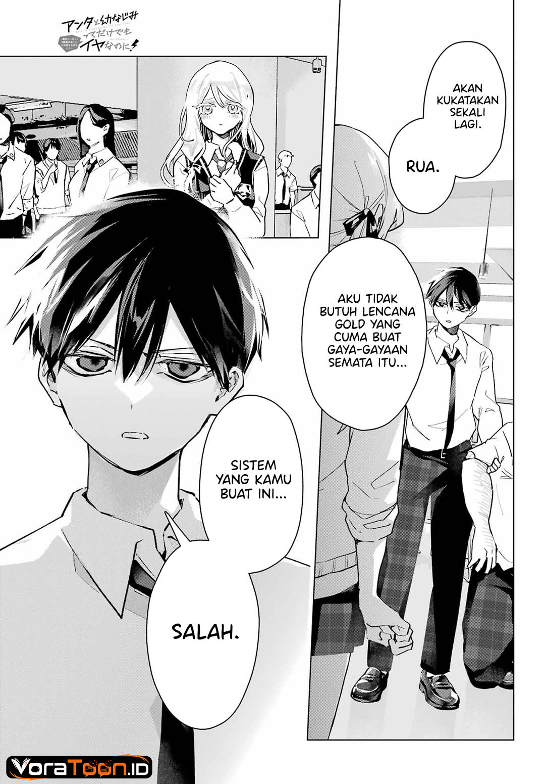 Halaman 30 dari Anta to Osananajimitte dake demo Iyananoni! ~Zekkou kara Hajimaru S-kyuu Bishoujo to no Gakuen Nariagari Seikatsu~ Chapter 16