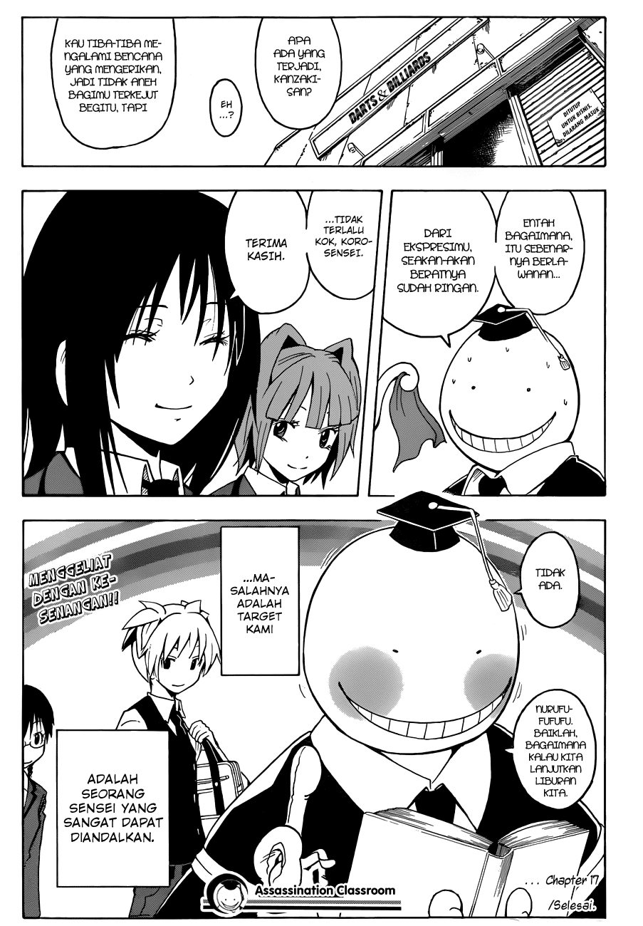 Halaman 22 dari Ansatsu Kyoushitsu Chapter 17