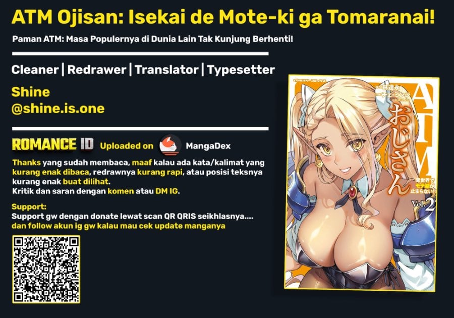 Halaman 21 dari ATM Ojisan - Isekai De Mote-ki Ga Tomaranai! Chapter 13