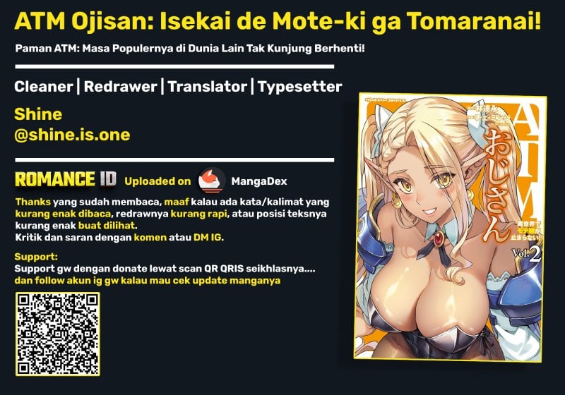 Halaman 20 dari ATM Ojisan - Isekai De Mote-ki Ga Tomaranai! Chapter 21