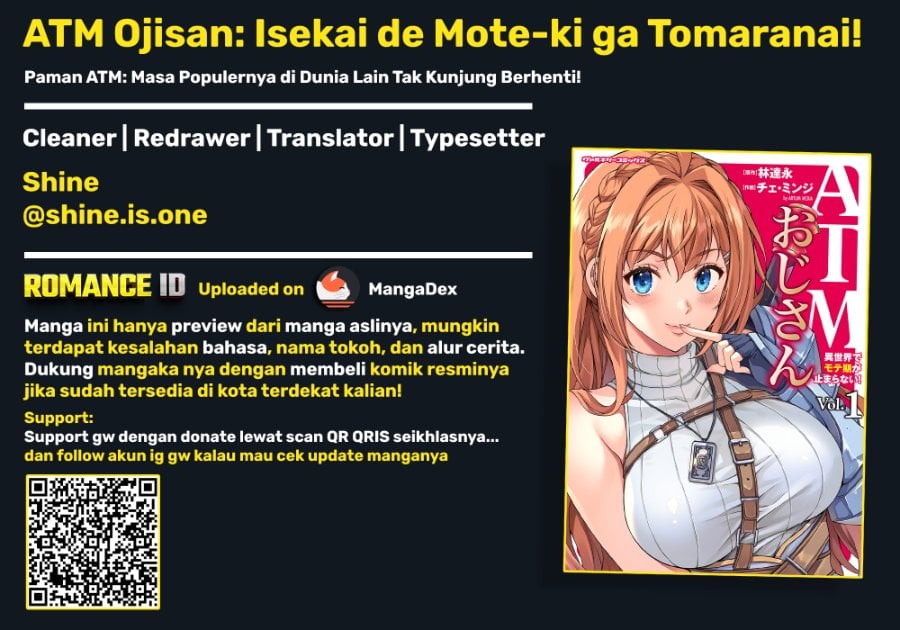 Halaman 1 dari ATM Ojisan - Isekai De Mote-ki Ga Tomaranai! Chapter 6