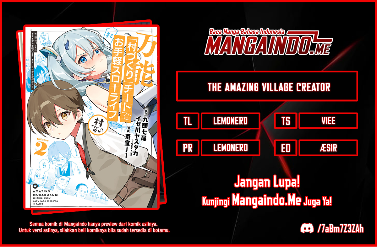 Halaman 1 dari Bannou "Murazukuri" Cheat de Otegaru Slow Life: Mura desuga Nani ka? Chapter 1.3