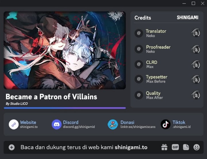 I Became a Patron of Villains Chapter 44 – halaman 1