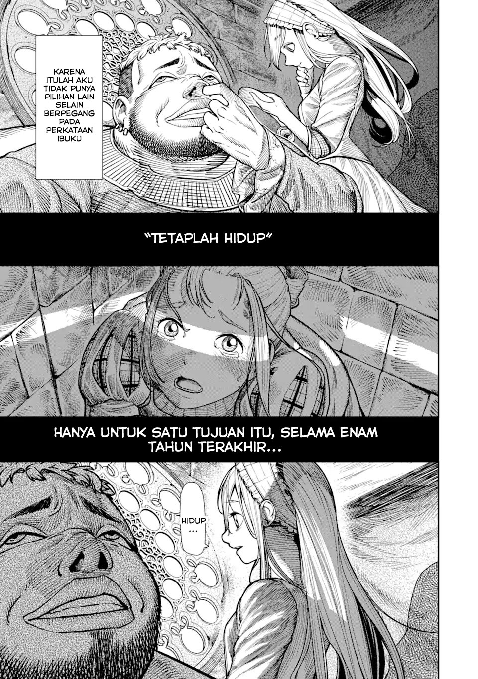 Halaman 14 dari Blood-crawling Princess of a ruined Country Chapter 1.3